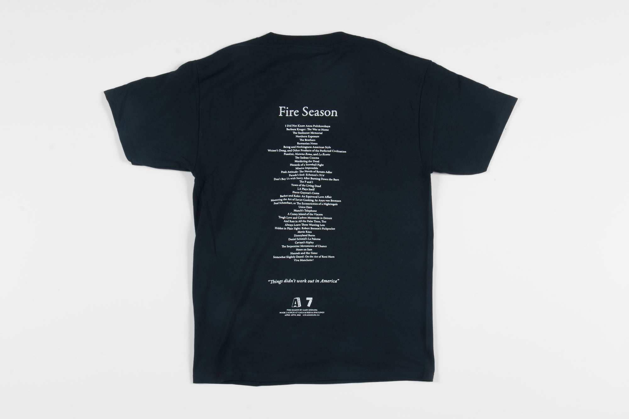 Gary Indiana: Fire Season Shirt