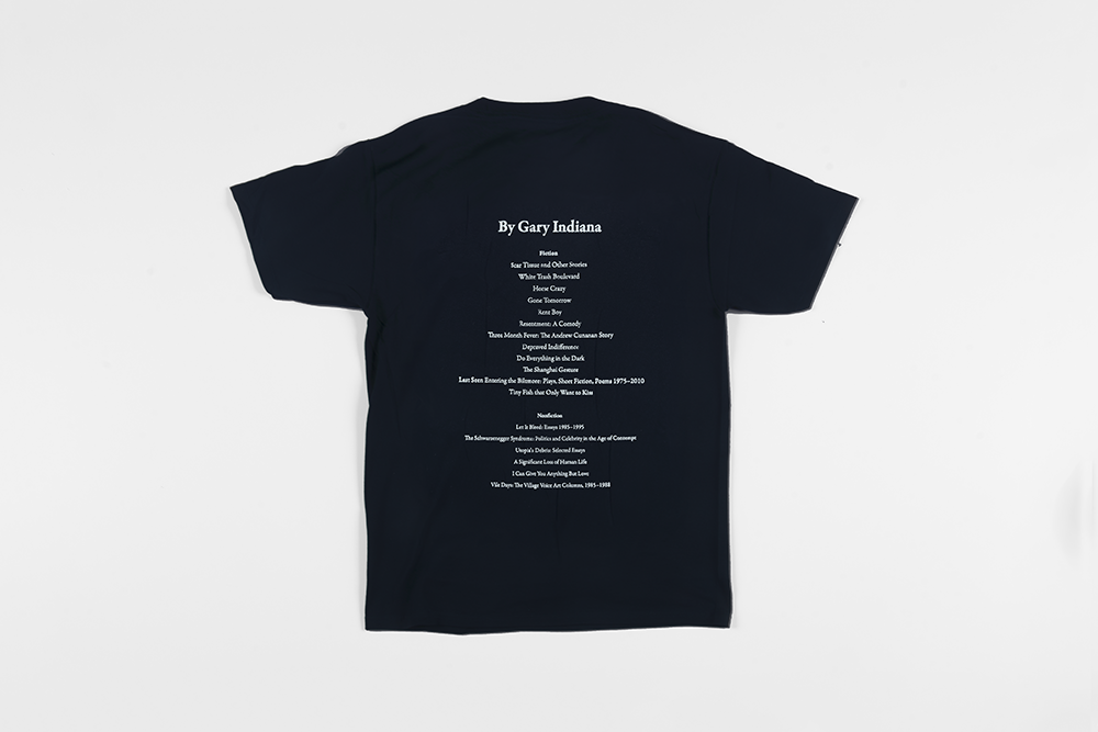 Gary Indiana: Bibliography Shirt