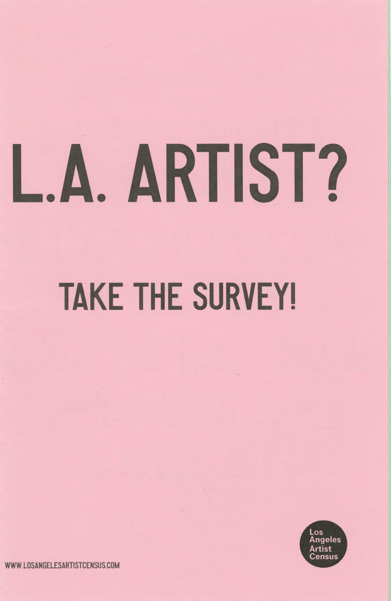 LA Artist Census Brochure